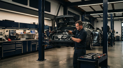 Mechanic working in shop